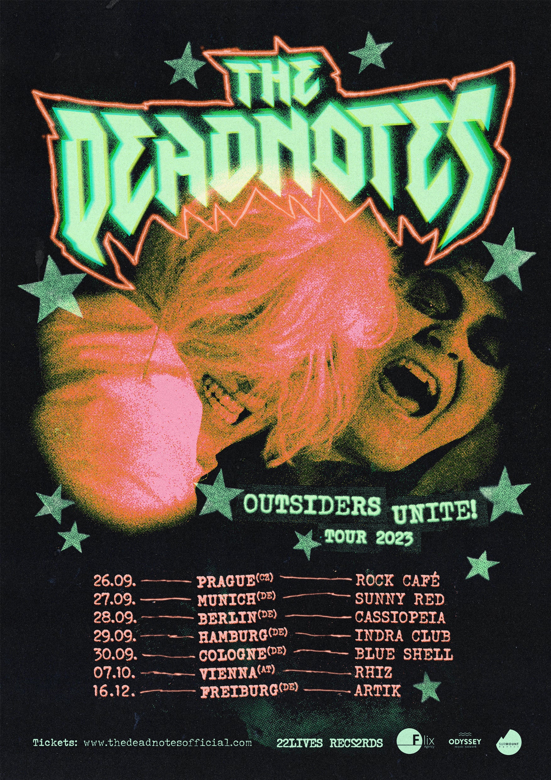 THE DEADNOTES: 'FOREVER OUTSIDER' EP BUNDLE (VINYL + SHIRT + TOUR TICKET)
